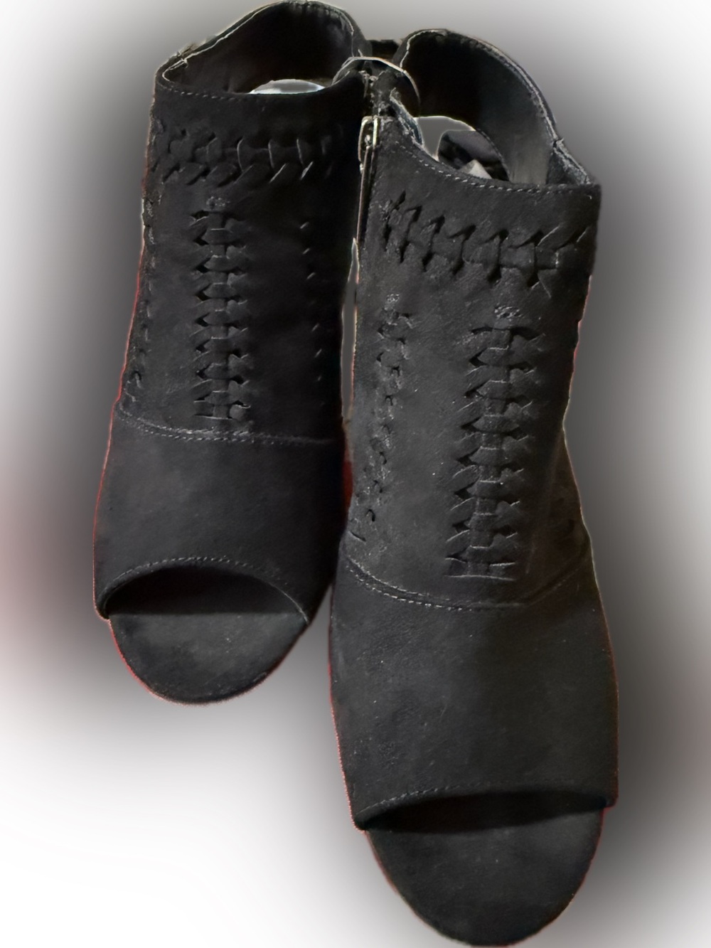 Sonoma Black Open-Toe Woven-Detail Mules